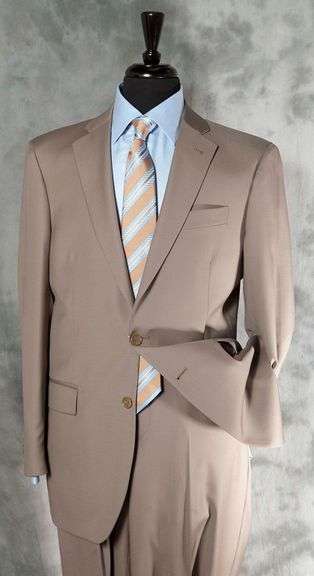 Super Fine Quality Tan Color Italian Suit By Galante