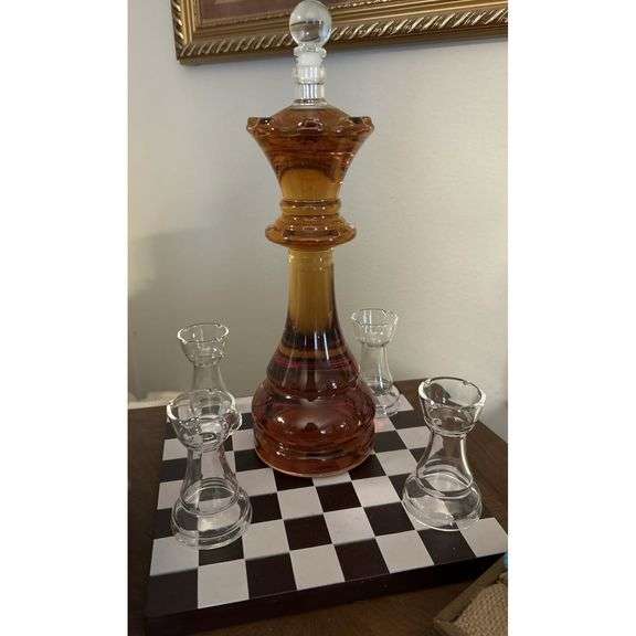 Chess Wine Decanter Set