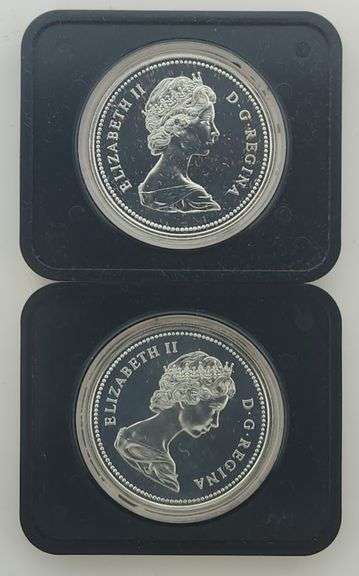 Lot of (2) 1974 Winnipeg Canadian Silver Dollars - OGP