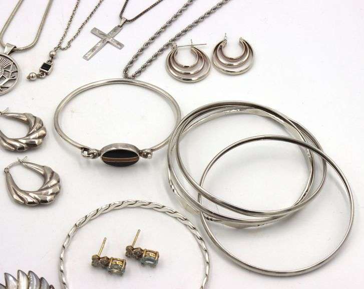 Big Group lot of vintage 925 sterling silver mixed jewelry