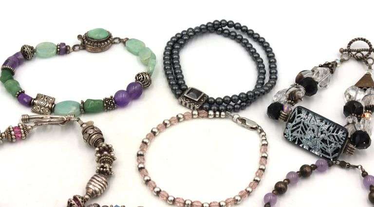 Group lot of 11 vintage 925 sterling silver bracelets