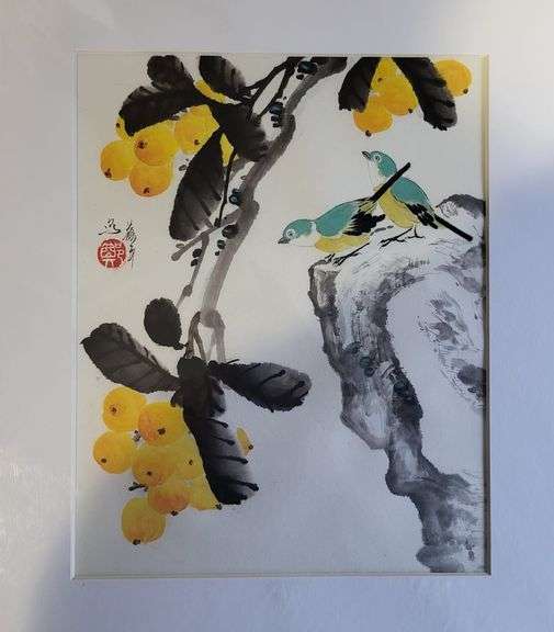 Quantity of 2 Extremely Collectable Oriental Original Painting , 14x11 matted