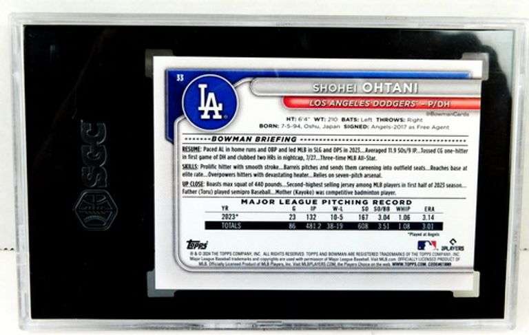 Shohei Ohtani 2024 Baseball Card, 8.5 NM MT