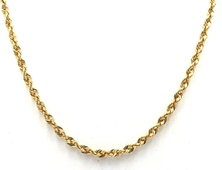 In Demand 14K YG Rope Necklace
