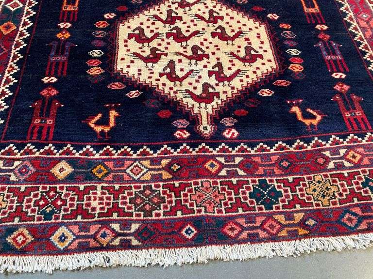 Unique Persian Afshar Rug 4.3x6.2