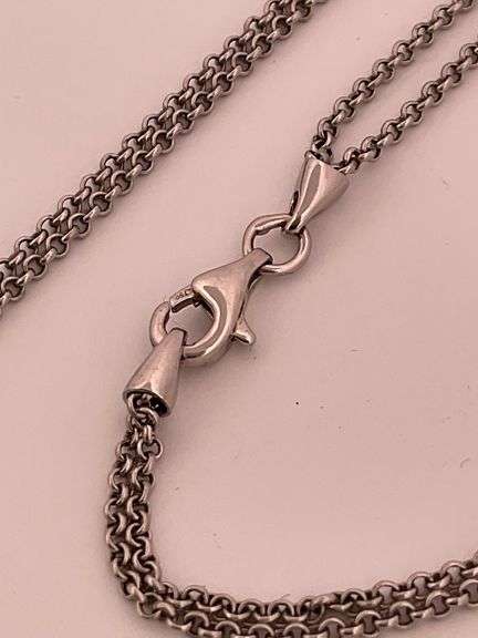 18K WHITE GOLD NECKLACE WITH PENDANT