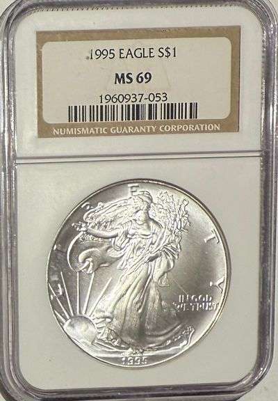 Frosty 1995 NGC MS 69 Silver Eagle.