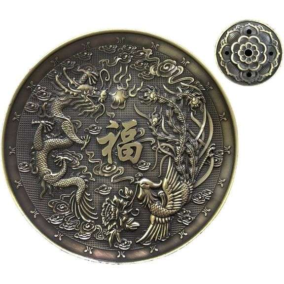 Tibetan Dragon Phoenix Incense Burner