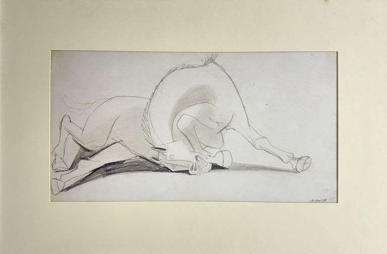 Exclusive Pablo Picasso Study For Guernica With Mat