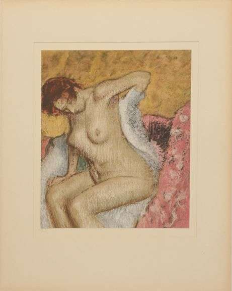 Extremely Rare Edgar Degas (after) Collotype Facsimile Drawing c. 1897