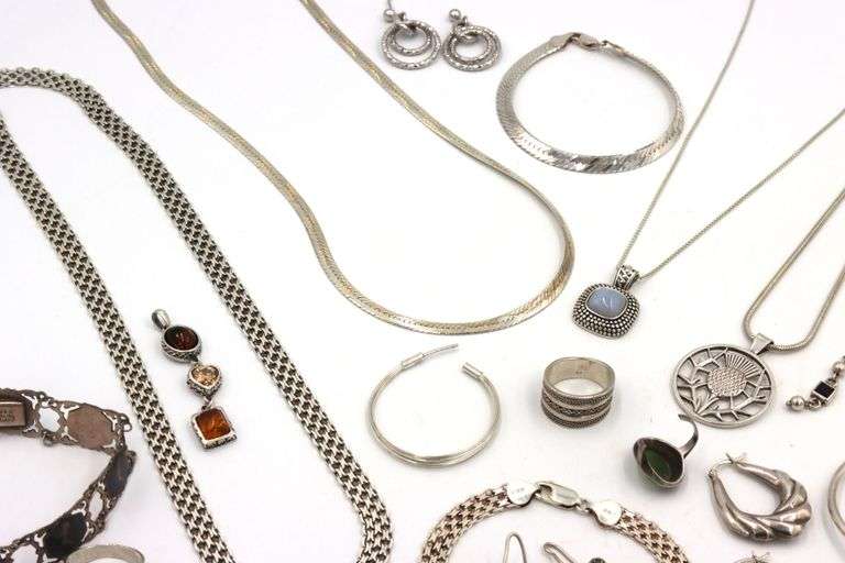 Big Group lot of vintage 925 sterling silver mixed jewelry
