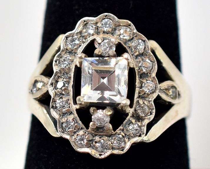CZ Gemstone Ring in Sterling Silver