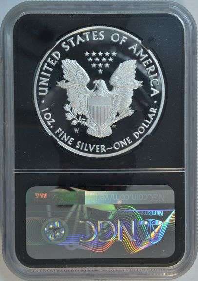 Perfect 2021-W $1 Silver Eagle. NGC PF70 Ultra Cameo, 1st Day Issue