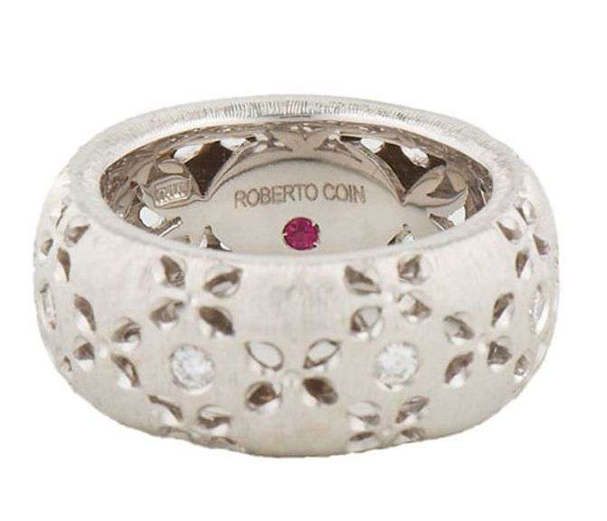 Roberto Coin 0.45ctw Diamond Flower Band Ring in 18K