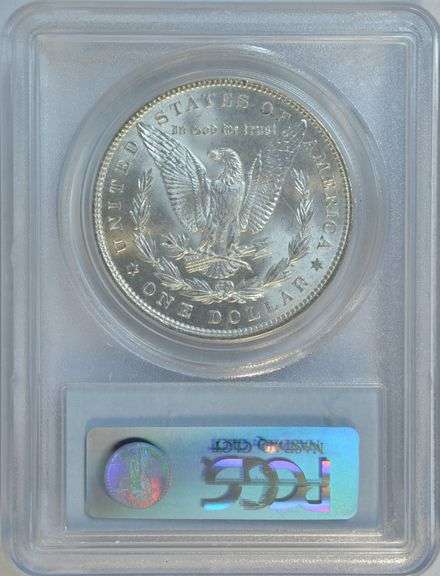 Blazing-white near Gem BU 1896-P Morgan Silver Dollar. PCGS MS64