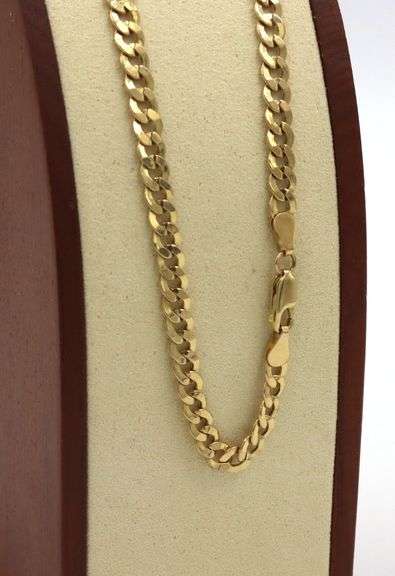 10kt Yellow gold Curb link chain necklace