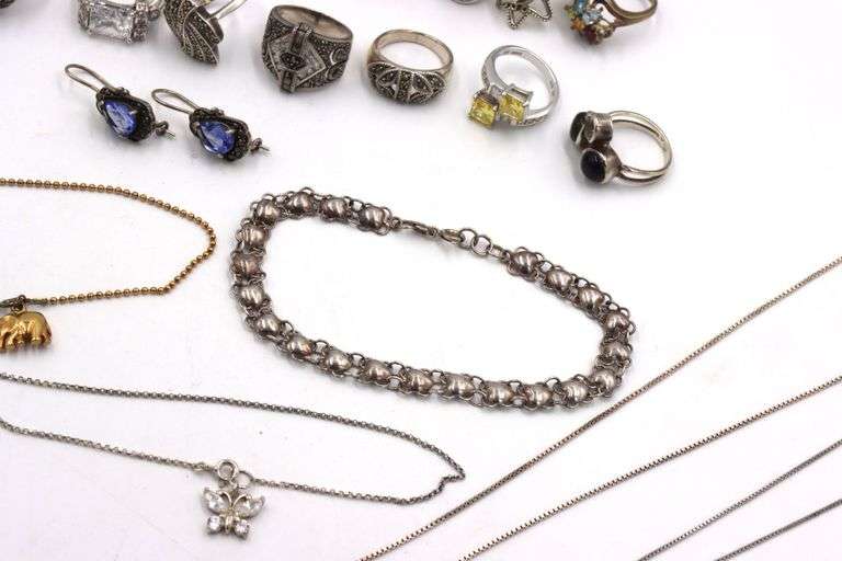 Big Group lot of vintage 925 sterling silver mixed jewelry