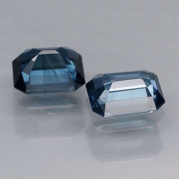 VS! Matched! Marine blue! Heated only! 1.12ct Sapphire set