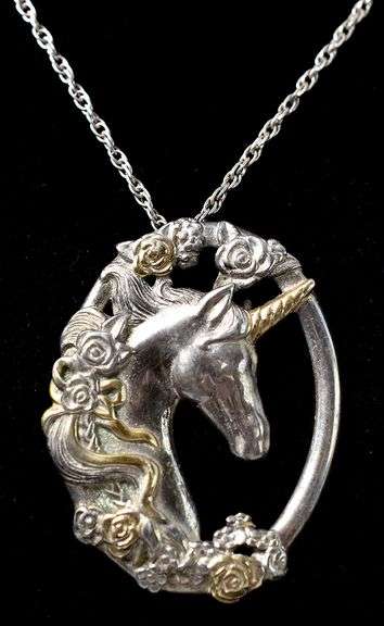 Unicorn Pendant Necklace in Sterling Silver