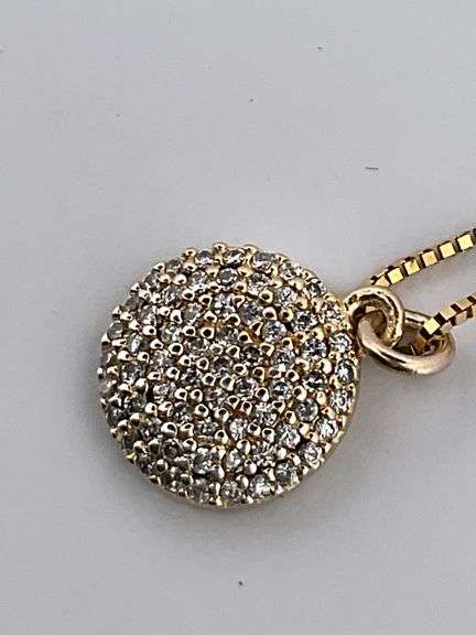 14K YELLOW GOLD CHAIN WITH DIAMOND PENDANT