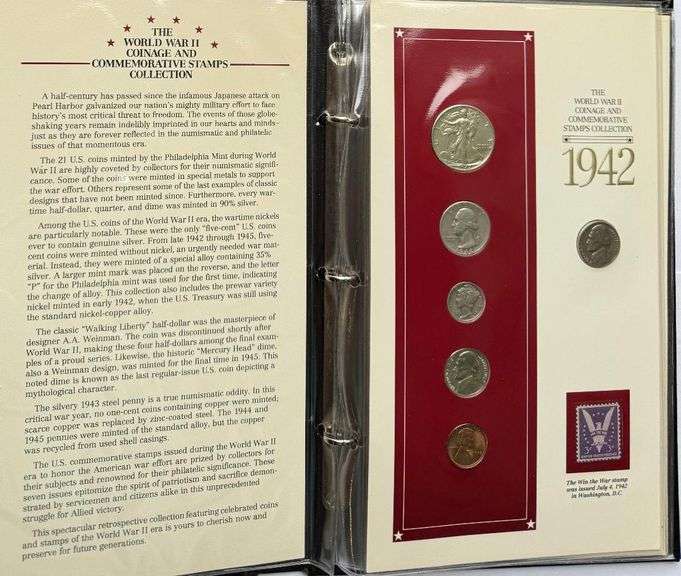 WW11 Coinage & Comm Stamps Collection