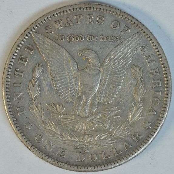 High grade scarce date 1886-S Morgan Silver Dollar in AU