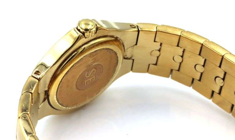 Movado Sport Edition quartz mother of pearl dial watch with diamond bezel