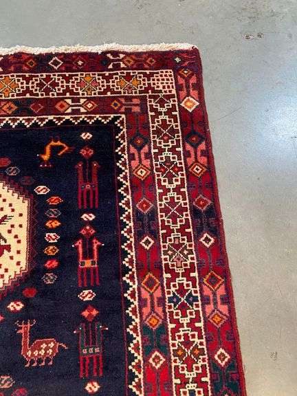 Unique Persian Afshar Rug 4.3x6.2