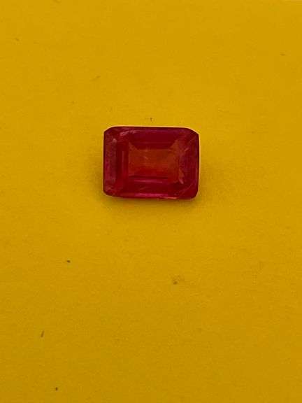 CERTIFIED NATURAL RUBY RED EXCELLENT IDEAL CUT , EMERALD CUT