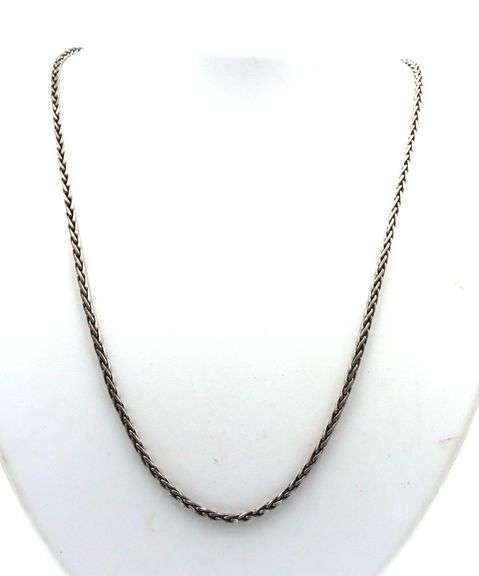 925 Sterling silver signed byzantine chain