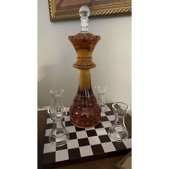 Chess Wine Decanter Set