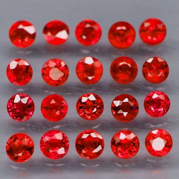 Vibrant 2.74ct set of JEDI RED Songean Sapphires!