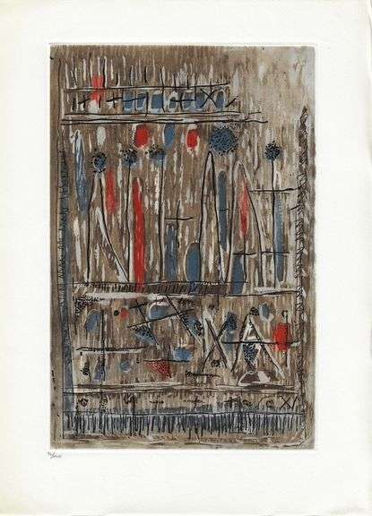 Exclusive Roger Bissiere Etching From ‘Paroles Peintes’ 1960’s