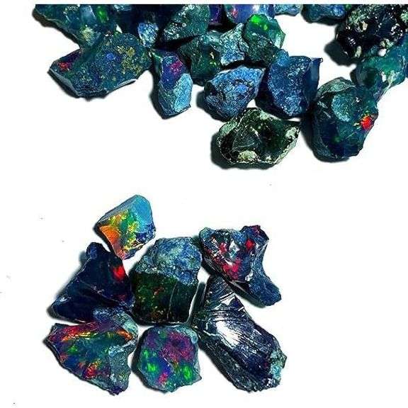 Lot of 5 Natural Black Opal Stones