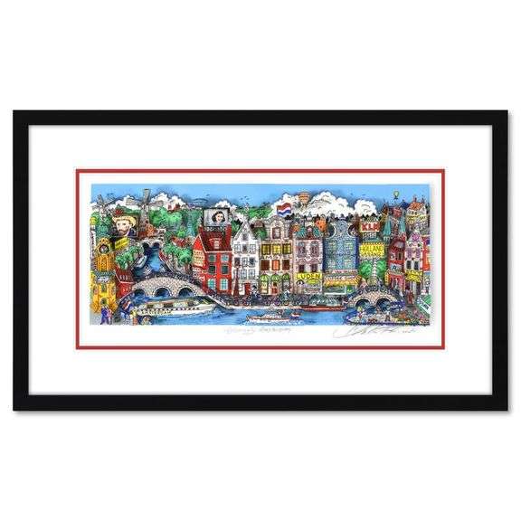 Alluringly Amsterdam (Red) by Fazzino