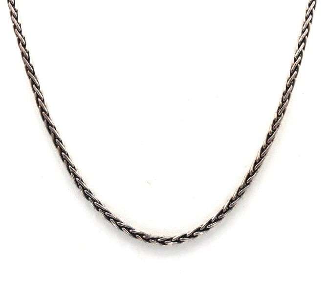 925 Sterling silver signed byzantine chain