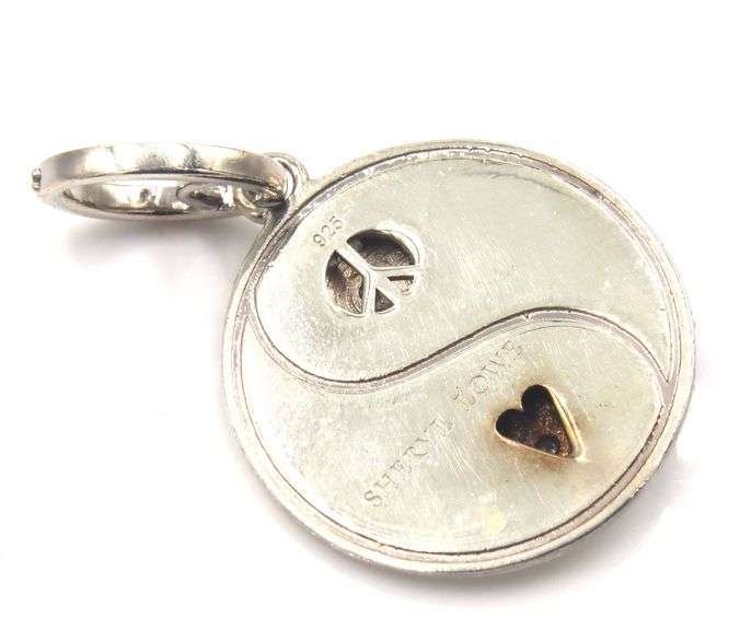 Sheryl Lowe Yin/Yang diamond pendant in 925 sterling silver