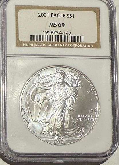 Frosty 2001 NGC MS 69 Silver Eagle