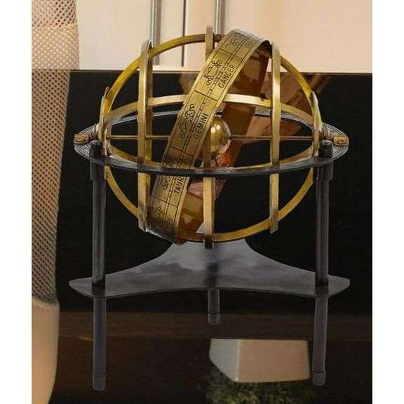 Brass Armillary Sphere Globe with Stand