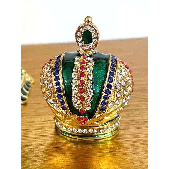 24K Gold Imperial Fabergé-Style Egg with Austrian Crystals