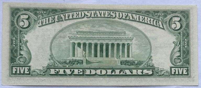 1934 D CH CU $5 Silver Certificate