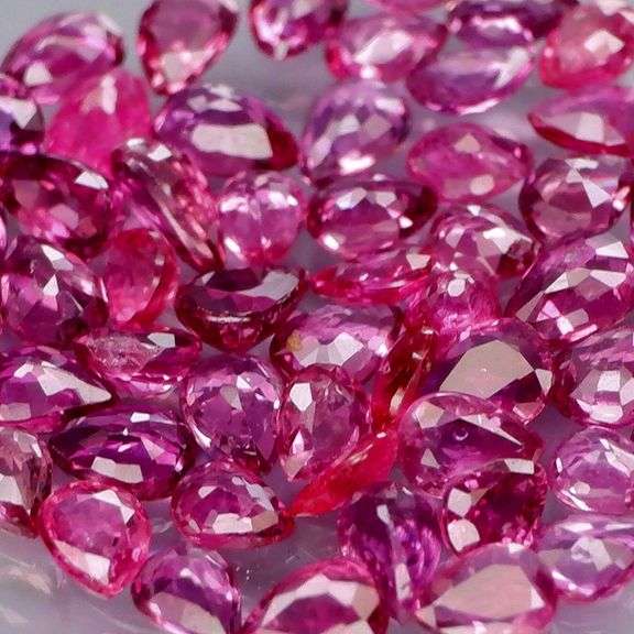 Collectors 4.10ct violet red Ruby set -Untreated!!!