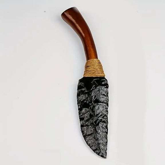 Obsidian Blade with Wooden Handle