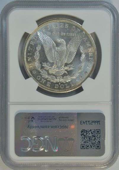 Solid Gem BU 1880-S Morgan Silver Dollar. NGC MS65