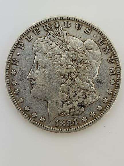 1884 Morgan Silver Dollar, Cleaned