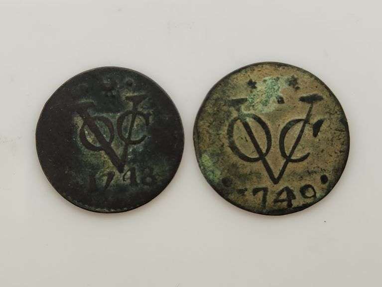 1748 & 1749 Dutch Eat India Company VOC