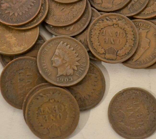 50 Nicer 1900 Era Indian Head Cents.