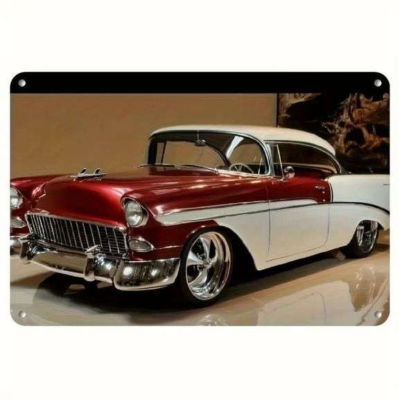 Retro Classic Car Aluminum Wall Art