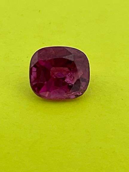CERTIFIED NATURAL RUBY RED EXCELLENT IDEAL CUT CUSHION