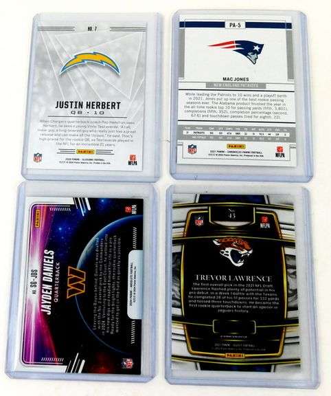 Lot of 4 NFL Rookie Quarterback Football Cards